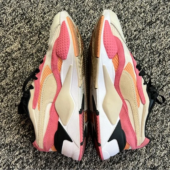 Puma RS-X3 Mesh Pop Sneakers in Pink & Cream - Picture 7 of 11